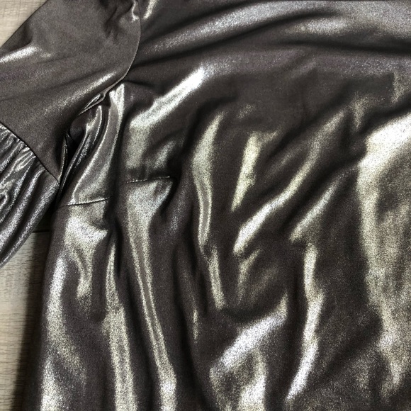 Chrome liquid metal mini dress size 12 - Picture 2 of 5